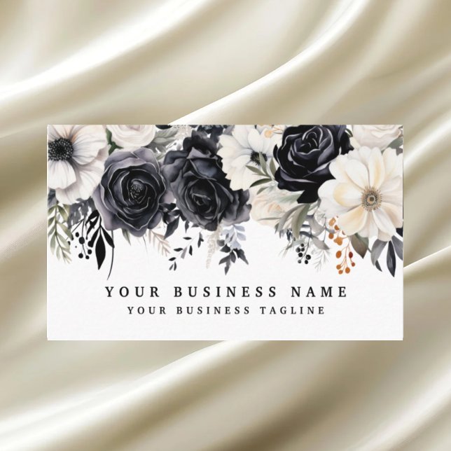 Elegante tarjeta de presentación de flores de plat (Subido por el creador)