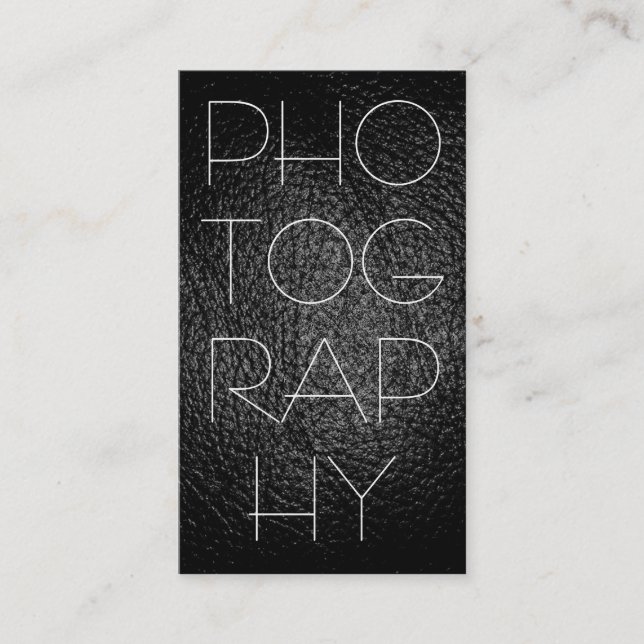 Elegante Tarjeta de presentación de fotografías en (Anverso)