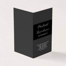 Elegante tarjeta de presentación de guiones clásic