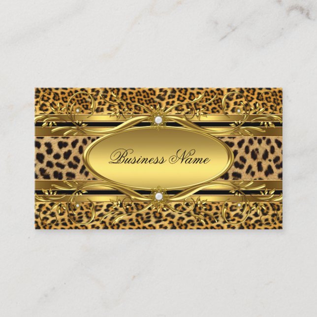 Elegante tarjeta de presentación de impresión Gold (Anverso)