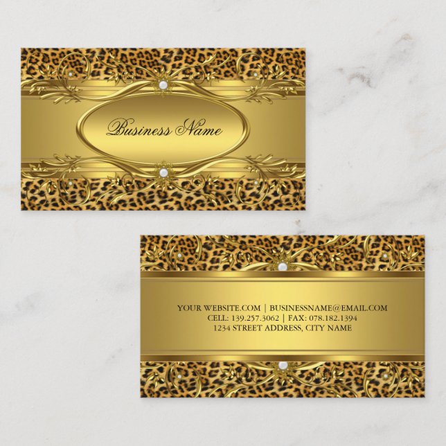 Elegante tarjeta de presentación de impresión Gold (Anverso / Reverso)