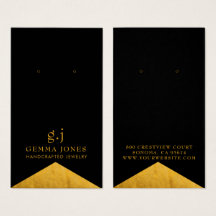 Elegante tarjeta de presentación de joyas de Relie