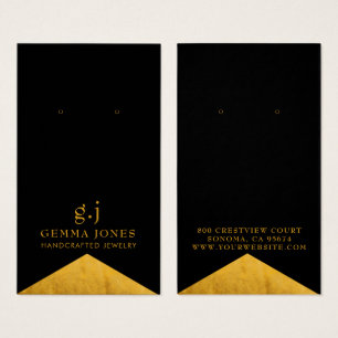 Elegante tarjeta de presentación de joyas de Relie