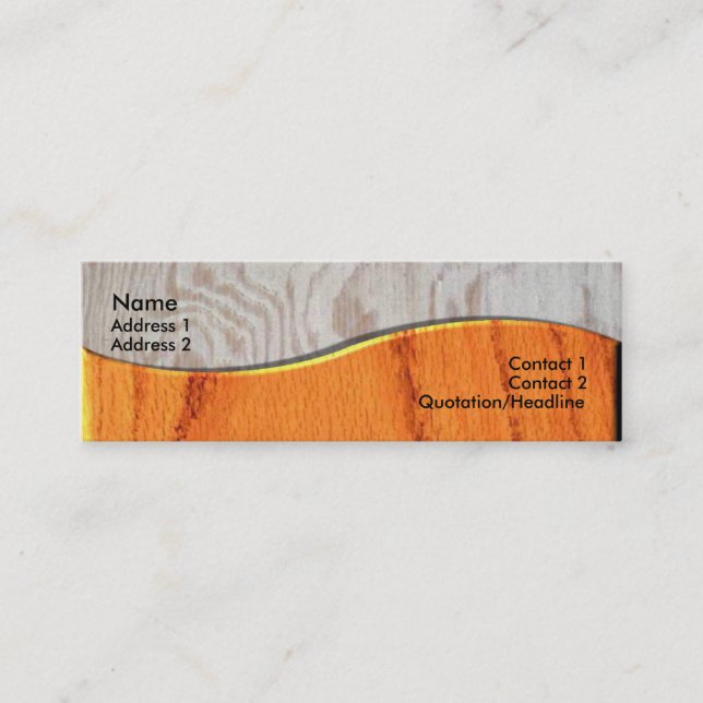 Elegante tarjeta de presentación de madera (Anverso)