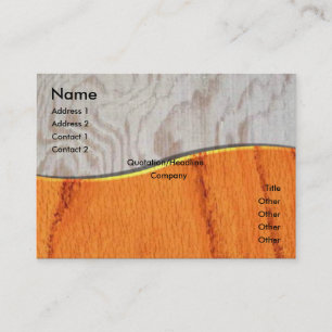 Elegante tarjeta de presentación de madera