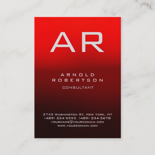 Elegante tarjeta de presentación de monograma mode (Anverso)