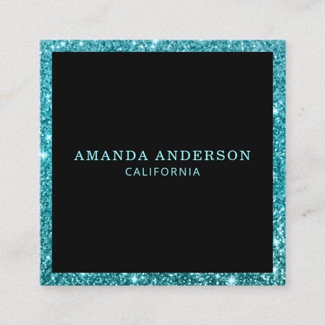 Elegante tarjeta de presentación de Purpurina Verd (Anverso)