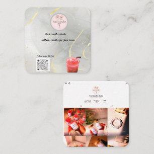 Elegante tarjeta de presentación de velas   Soul C