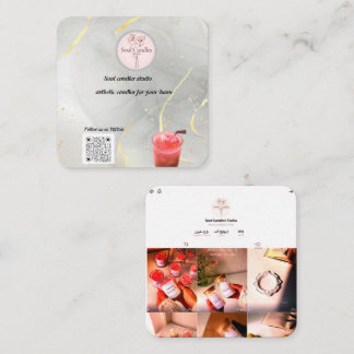 Elegante tarjeta de presentación de velas | Soul C