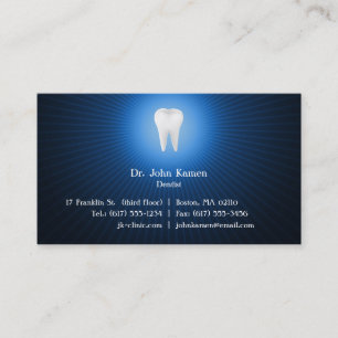 Elegante tarjeta de presentación dental