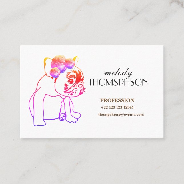 Elegante tarjeta de presentación Euro Standard Mat (Anverso)