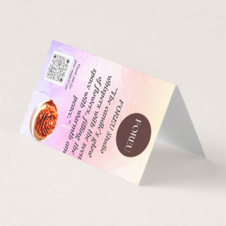 Elegante tarjeta de presentación Floral Candle - E