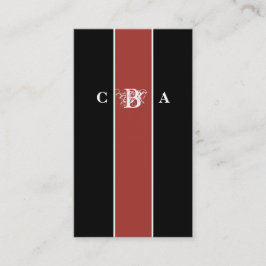 Elegante tarjeta de presentación Monograma con bar