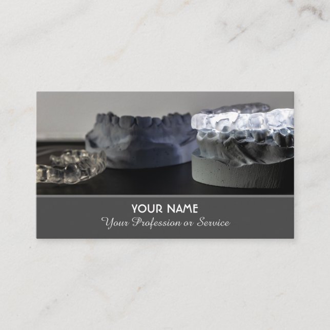 Elegante tarjeta de presentación para expertos den (Anverso)