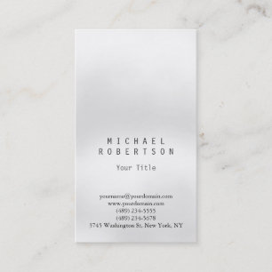 Elegante tarjeta de presentación vertical gris cla