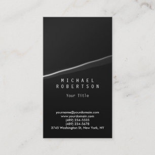 Elegante tarjeta de presentación vertical gris neg