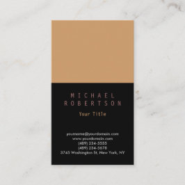 Elegante tarjeta de presentación vertical simple