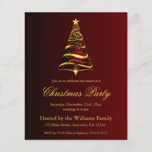 Elegante tarjeta de presupuesto Fiesta de árbol de