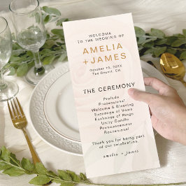 Elegante tarjeta de programa de ceremonias para Ro