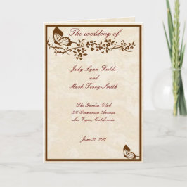 Elegante tarjeta de programa de matrimonio para ma