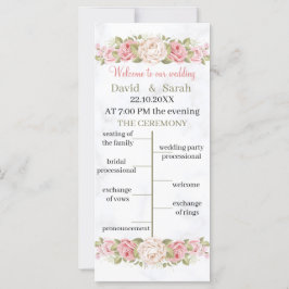Elegante tarjeta de programa de matrimonio persona