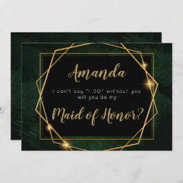 Elegante tarjeta de proposición de Bridesmaid trop