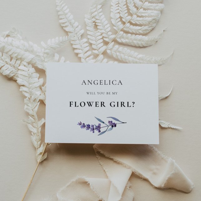 Elegante tarjeta de propuesta de chica de Flor de  (Subido por el creador)