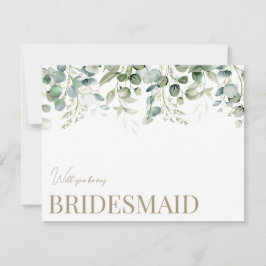 Elegante tarjeta de propuesta de Eucalyptus White