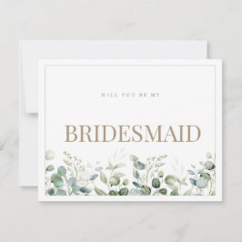 Elegante tarjeta de propuesta de Eucalyptus White