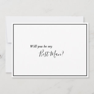 Elegante tarjeta de propuesta de hombre moderno