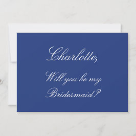 Elegante tarjeta de propuesta para la dama de hono
