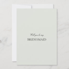 Elegante tarjeta de propuesta para la dama de hono