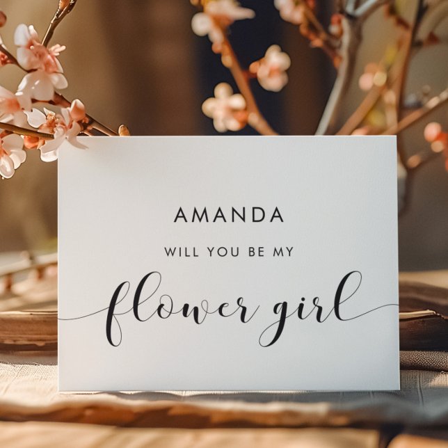 Elegante tarjeta de propuesta para Niña de Flor Ne (Subido por el creador)