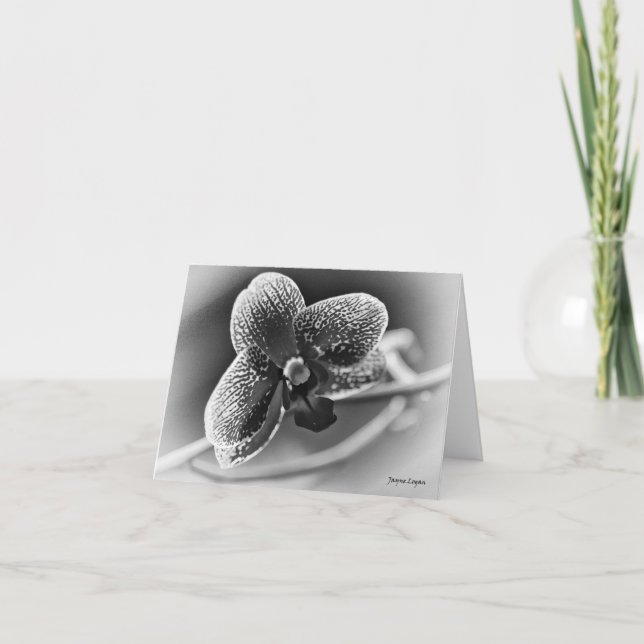 Elegante tarjeta de protección de orquídeas, blanc (Anverso)