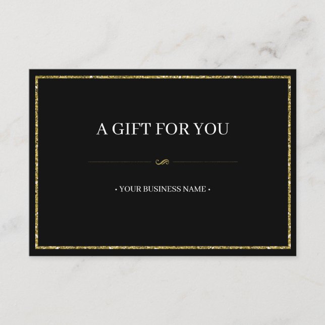 Elegante tarjeta de Purpurina Gold (Anverso)