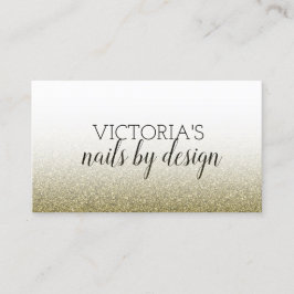 Elegante tarjeta de Purpurina Nail Tech Gold