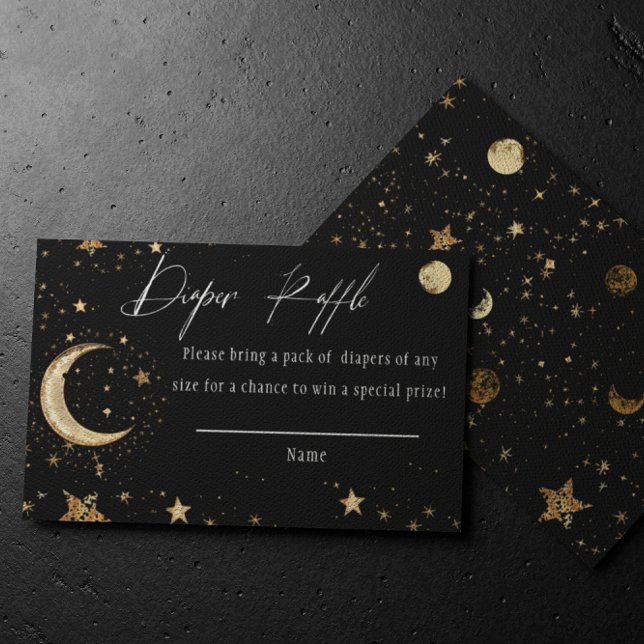 Elegante Tarjeta de Raffle Celestial de Oro (Subido por el creador)