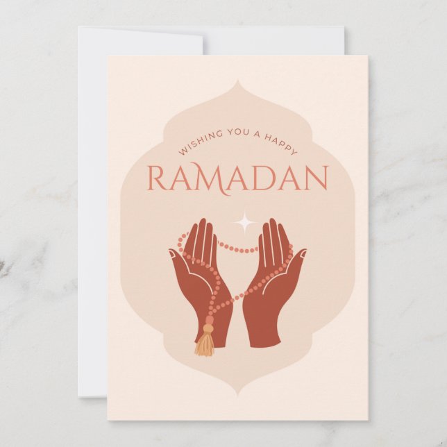 Elegante Tarjeta de Ramadán (Anverso)