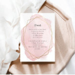 Elegante Tarjeta De Recepción De Bat Rosa Mitzvah<br><div class="desc">Este diseño moderno presenta un diseño acuático enmarcado en oro y texto personalizado. Utilice el formulario de plantilla para agregar el texto. Los menús de edición avanzados,  a los que se accede seleccionando la Herramienta de diseño,  le permitirán cambiar las fuentes,  los colores y el diseño.</div>