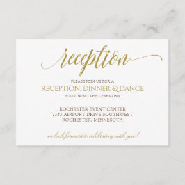 Elegante Tarjeta de Recepción de Boda | Tipografía