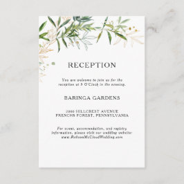Elegante tarjeta de recepción de bodas de Olive Gr