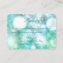 Elegante Tarjeta de Recepción de Copo de Nieve