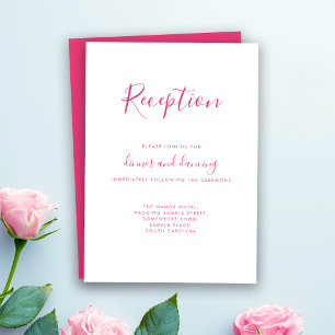 Elegante tarjeta de recepción de matrimonio mínimo