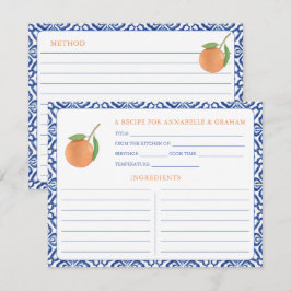 Elegante Tarjeta de Receta Estética Mediterránea d