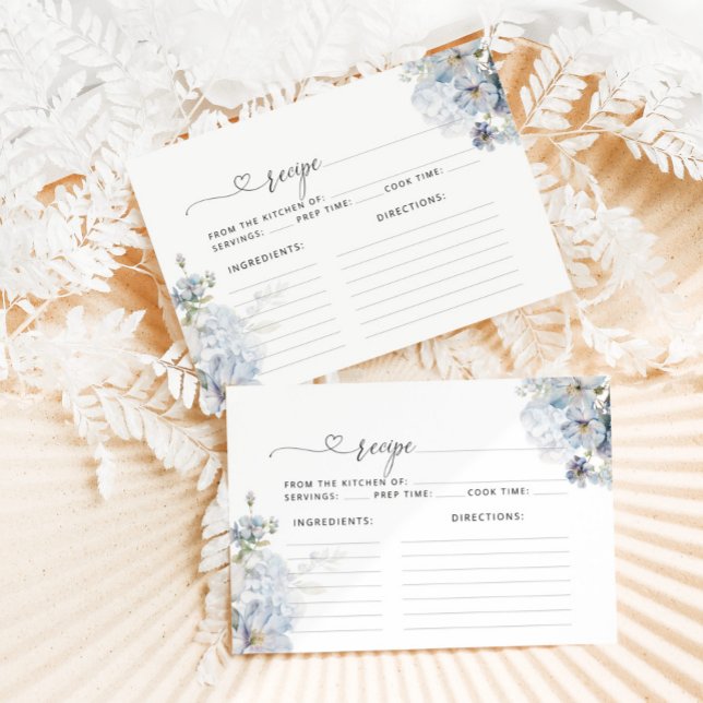 Elegante tarjeta de receta minimalista de novia fl (Subido por el creador)