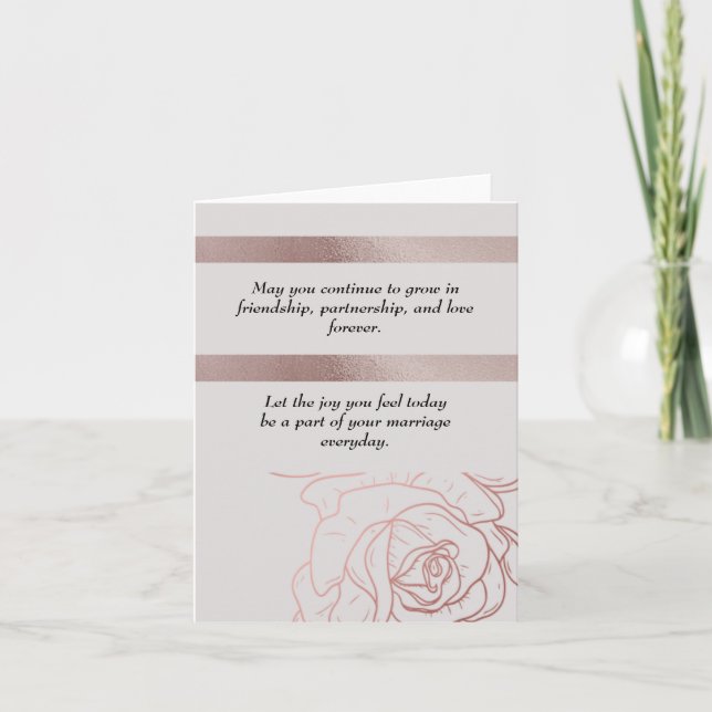 ELEGANTE TARJETA DE RECIBIMIENTO DE BODA (Anverso)