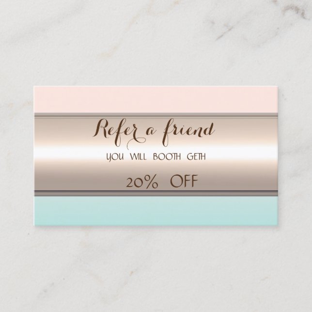 Elegante Tarjeta de referencia a rayas (Anverso)