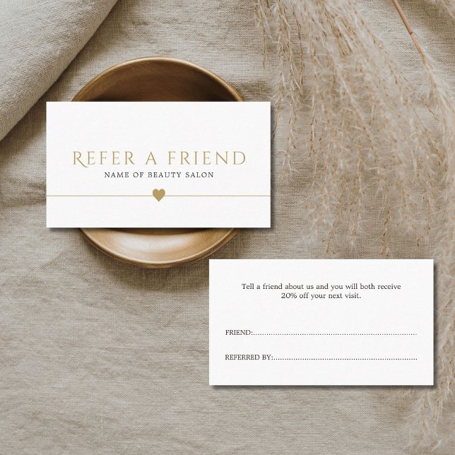 Elegante tarjeta de referencia de salón de belleza (Subido por el creador)