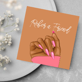 Elegante Tarjeta de referencia de salón de belleza