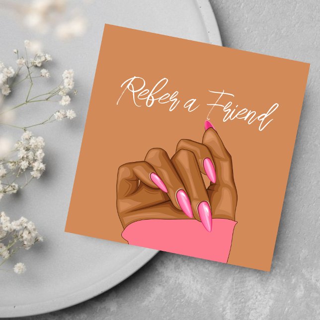 Elegante Tarjeta de referencia de salón de belleza (Subido por el creador)